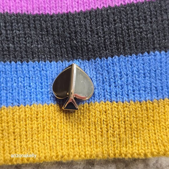 NWT Kate Spade Multi Stripe Wool Blend Scarf - Picture 12 of 12